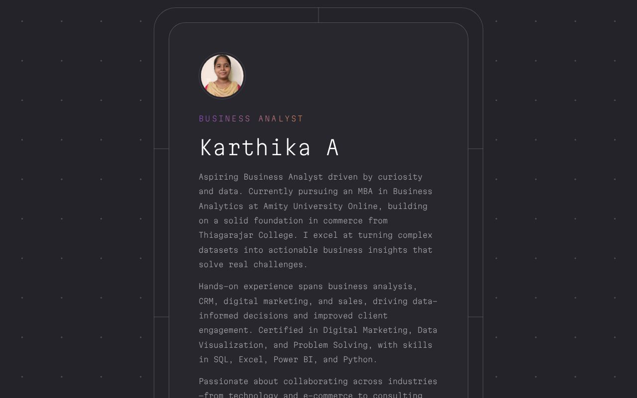 Carrd profile picture for @karthika